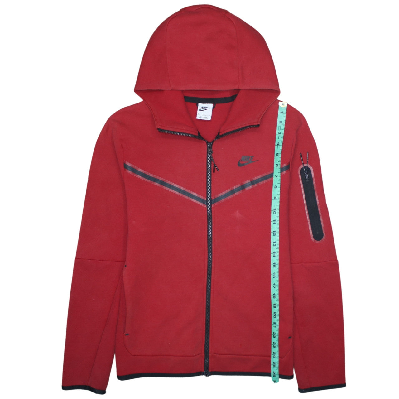 Nike Men's Red Full Zip Sports Hoodie Size M