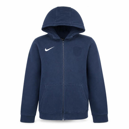 Nike Boys Navy Blue Full Zip Hoodie Size L 147-158cm Cotton Blend