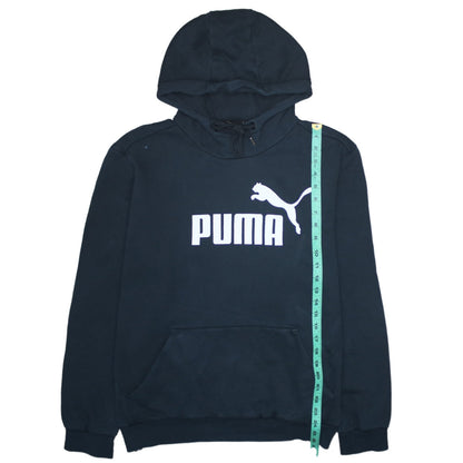 Puma Men's Black Pullover Hoodie Size L Graphic Sportswear