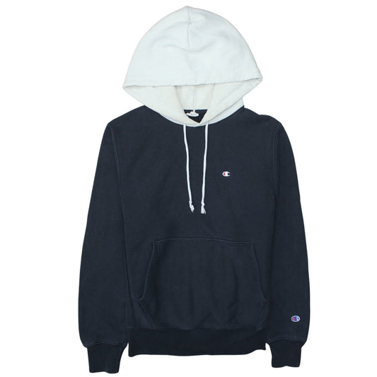 Champion Men's Blue Small Pullover Hoodie Sweatshirt with Logo