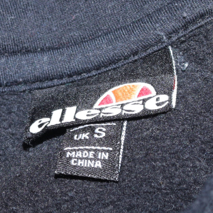 Ellesse Mens Black Pullover Hoodie Small Logo Fleece Sweatshirt