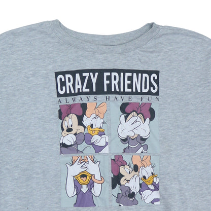 Disney Womens Grey Minnie & Daisy Crazy Friends Sweatshirt XL