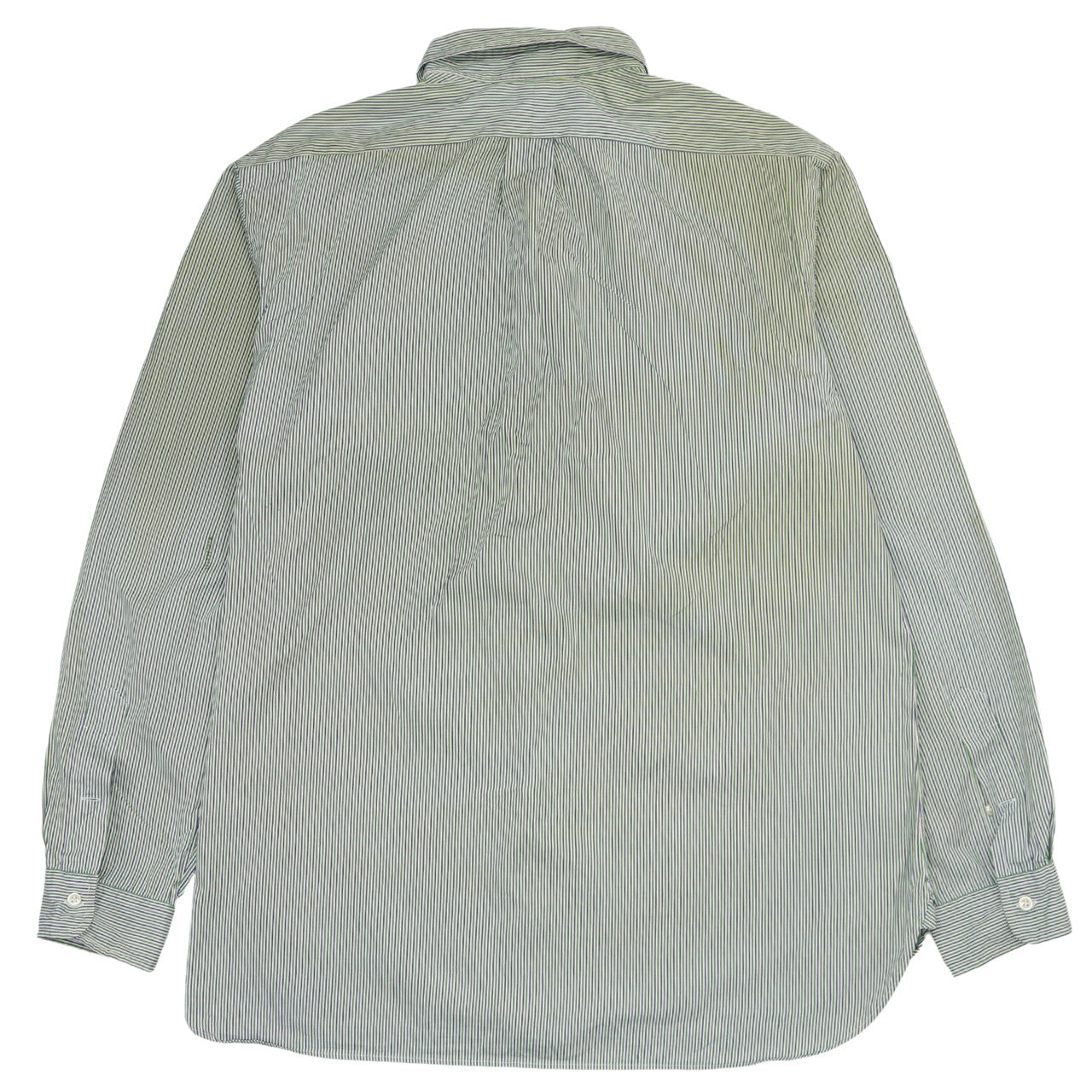 Ralph Lauren Men's Green Striped Slim Fit Button-Up Shirt 17.5/44