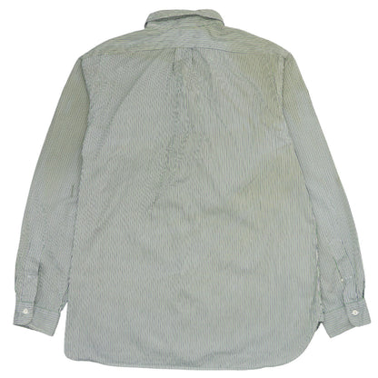 Ralph Lauren Men's Green Striped Slim Fit Button-Up Shirt 17.5/44