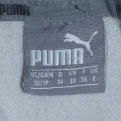 Puma Women Grey Hooded Pullover Hoodie UK 8 with Logo Print