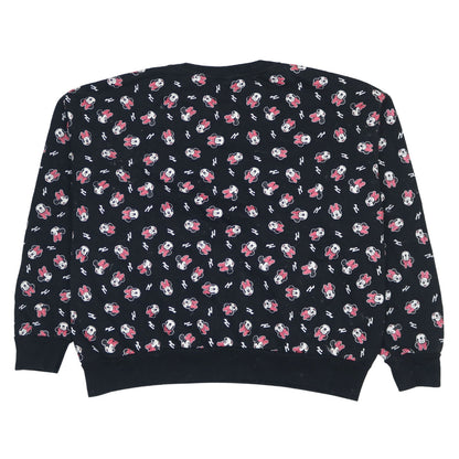 Disney Women Black Minnie Mouse Print Sweatshirt XL