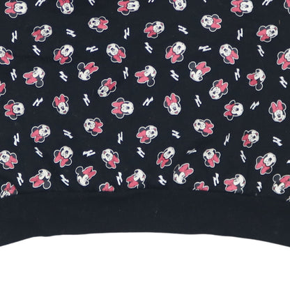 Disney Women Black Minnie Mouse Print Sweatshirt XL