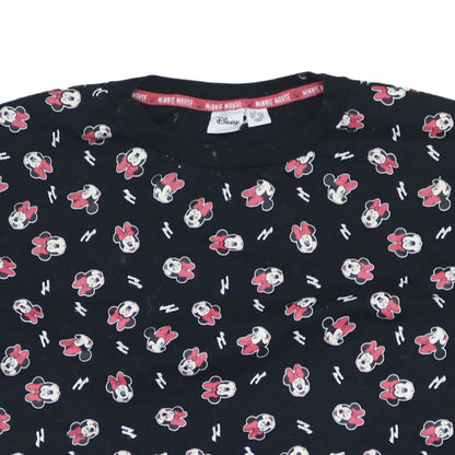 Disney Women Black Minnie Mouse Print Sweatshirt XL