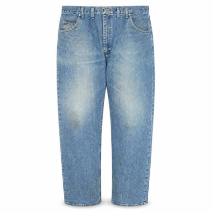 Front view of Wrangler Men's Blue Regular Fit Straight Leg Jeans 34x36