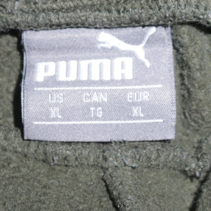 Puma Men’s Green XL Jogger Sweatpants Fleece Cuffed Tapered