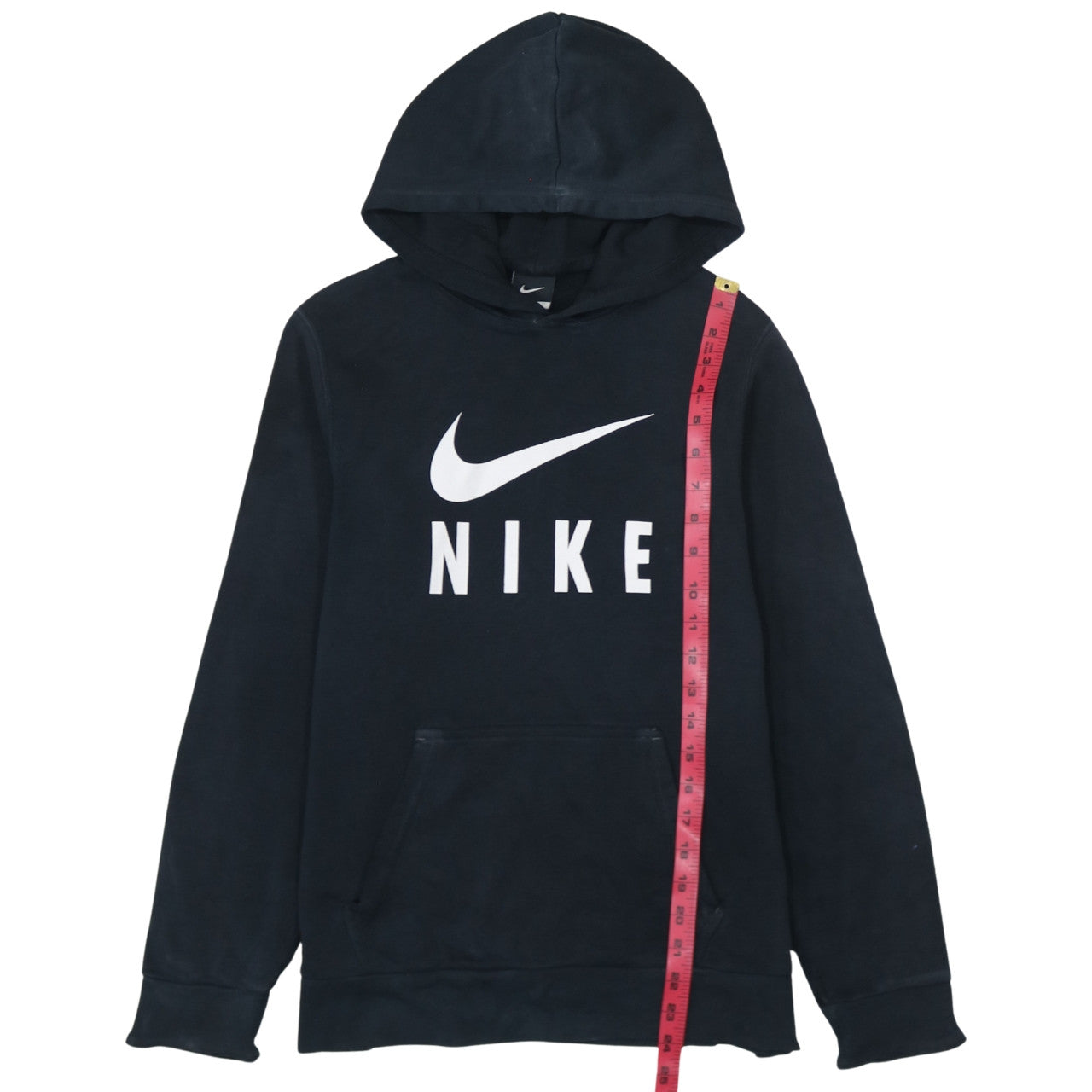 Nike Boys Black XL Pullover Hoodie with Logo Print 13-15 Years