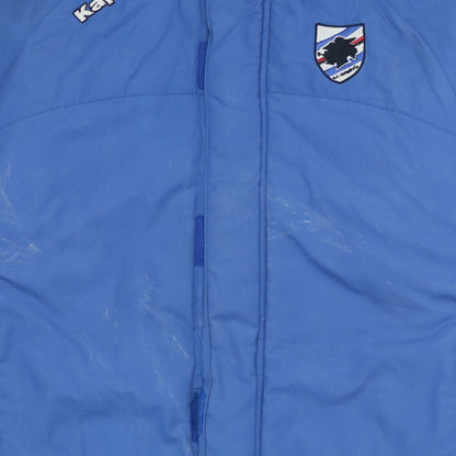 Kappa Boys Blue Hooded Puffer Jacket 152cm Winter Football Coat
