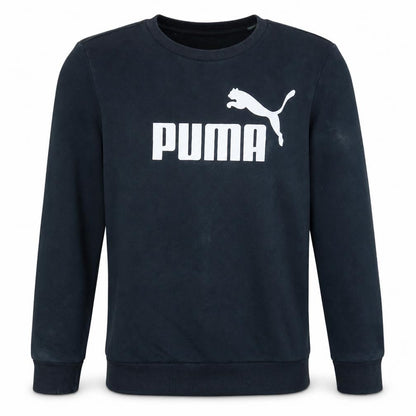 Puma Men's Black Crew Neck Graphic Logo Sweatshirt Size S