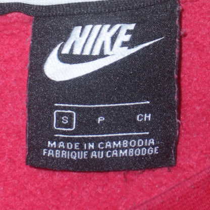 Nike Men Red Black White Crew Neck Logo Sweatshirt S Regular Fit