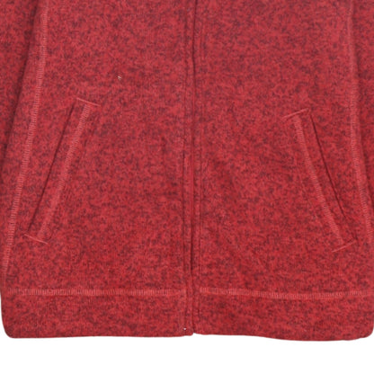 The North Face Womens Red Fleece Full Zip Jacket Size S