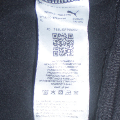 Puma Womens Black Small Cropped Crew Neck Sweatshirt