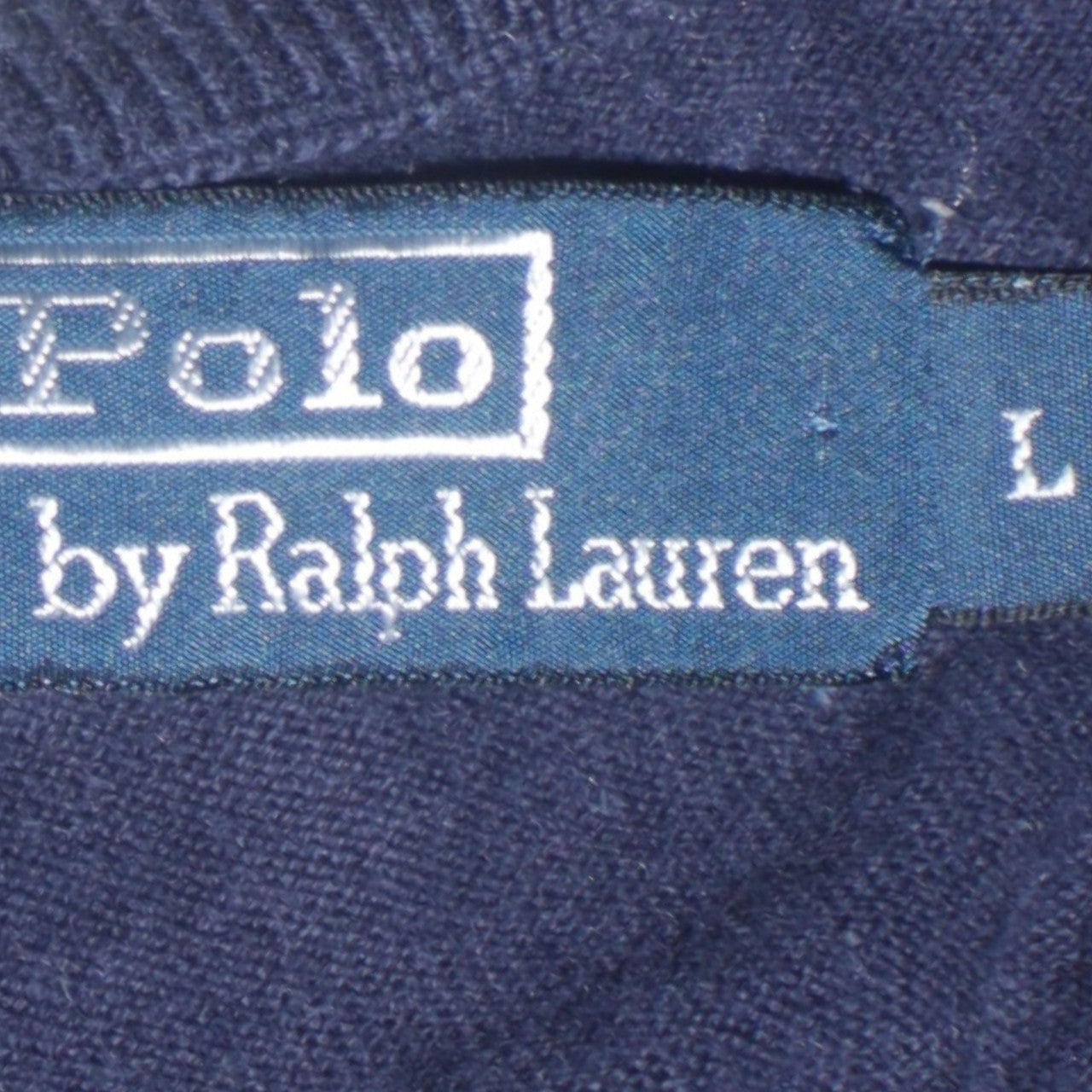 Ralph Lauren Men's Blue Cotton Crew Neck Jumper Size L