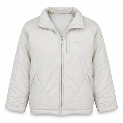 Adidas Women Ivory Quilted Puffer Jacket Size 16 Regular Fit