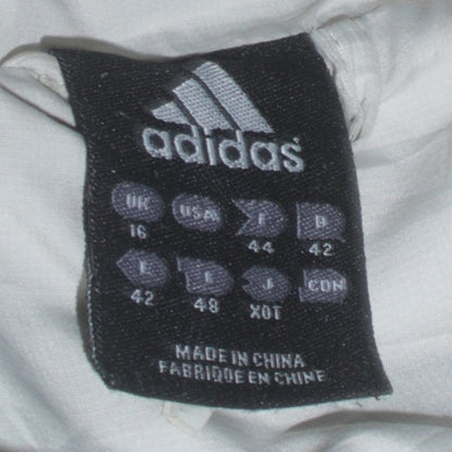 Adidas Women Ivory Quilted Puffer Jacket Size 16 Regular Fit