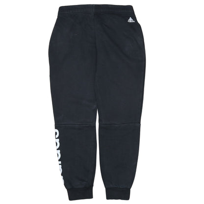 Adidas Womens Black Jogger Sweatpants M Elastic Waist Fleece