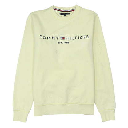 Tommy Hilfiger Men Yellow Logo Pullover Sweatshirt M