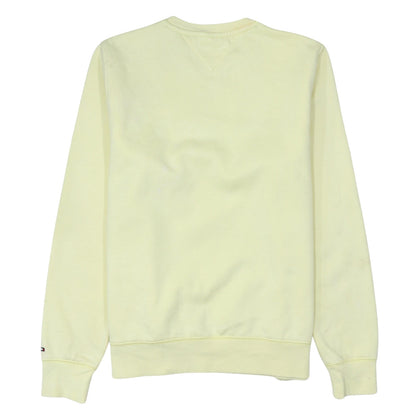 Tommy Hilfiger Men Yellow Logo Pullover Sweatshirt M