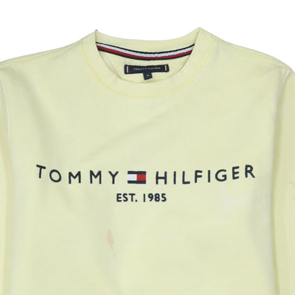 Tommy Hilfiger Men Yellow Logo Pullover Sweatshirt M