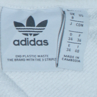 Adidas Women's White Crew Neck Sweatshirt Size 8 Originals Resort Logo