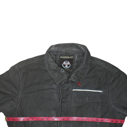 Napapijri Men's Grey Cotton Polyamide Field Jacket L