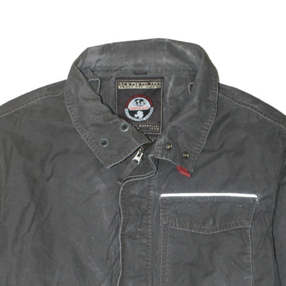 Napapijri Men's Grey Cotton Polyamide Field Jacket L