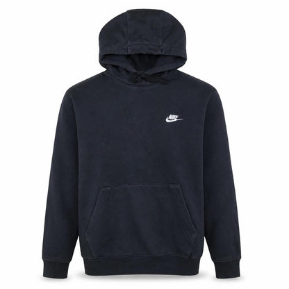 Front view of Nike Men's Black Pullover Fleece Hoodie, size S, Regular Fit