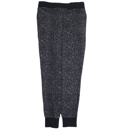 Puma Women's Black Animal Print Jogger Trousers Size 14