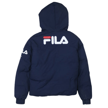FILA Womens Blue XS Puffer Jacket Hooded Winter Coat