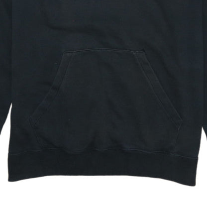 Champion Men's Black Small Pullover Hoodie with Logo Tape Detail