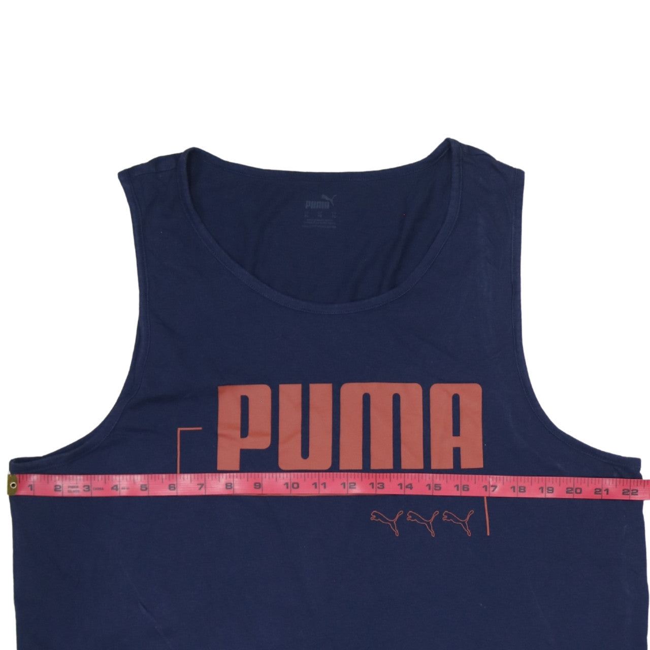 Puma Mens Blue XL Tank Top Sleeveless Jersey Gym Vest