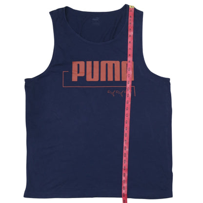 Puma Mens Blue XL Tank Top Sleeveless Jersey Gym Vest
