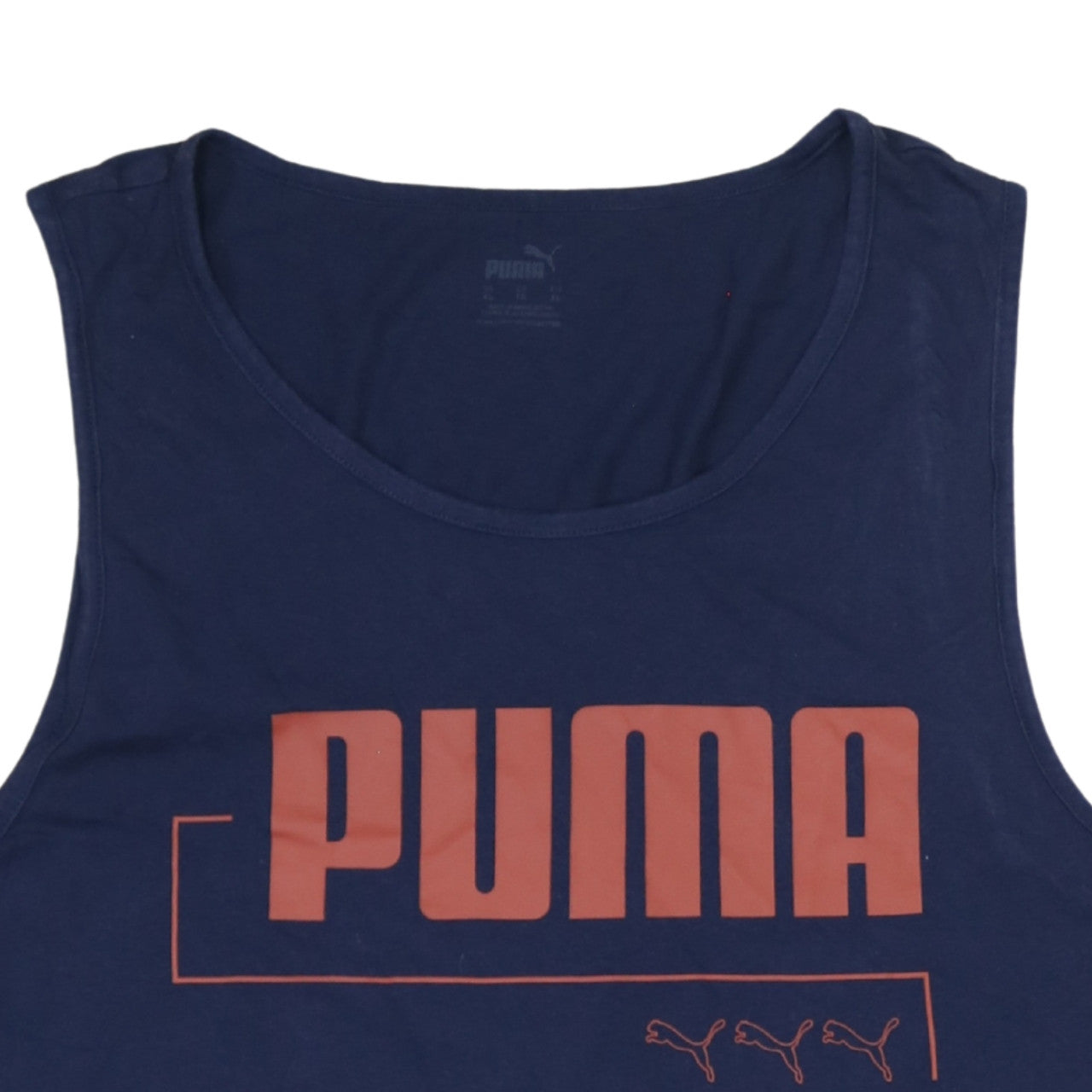 Puma Mens Blue XL Tank Top Sleeveless Jersey Gym Vest