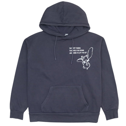 Disney Women’s Navy Dumbo Hoodie Size L 14/16 Pullover Graphic