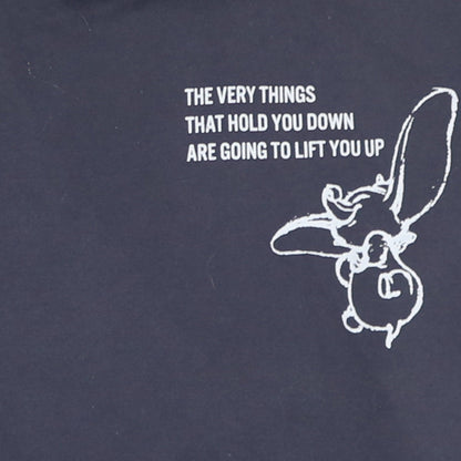 Disney Women’s Navy Dumbo Hoodie Size L 14/16 Pullover Graphic