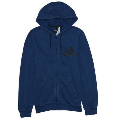 Adidas Men's Blue Full Zip Hoodie Size M Sports Fleece