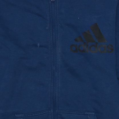 Adidas Men's Blue Full Zip Hoodie Size M Sports Fleece