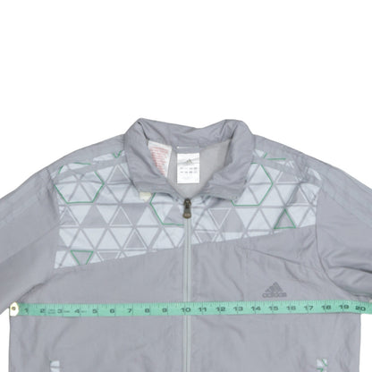 Adidas Boys Grey Full Zip Geometric Sweatshirt 11-12 Years