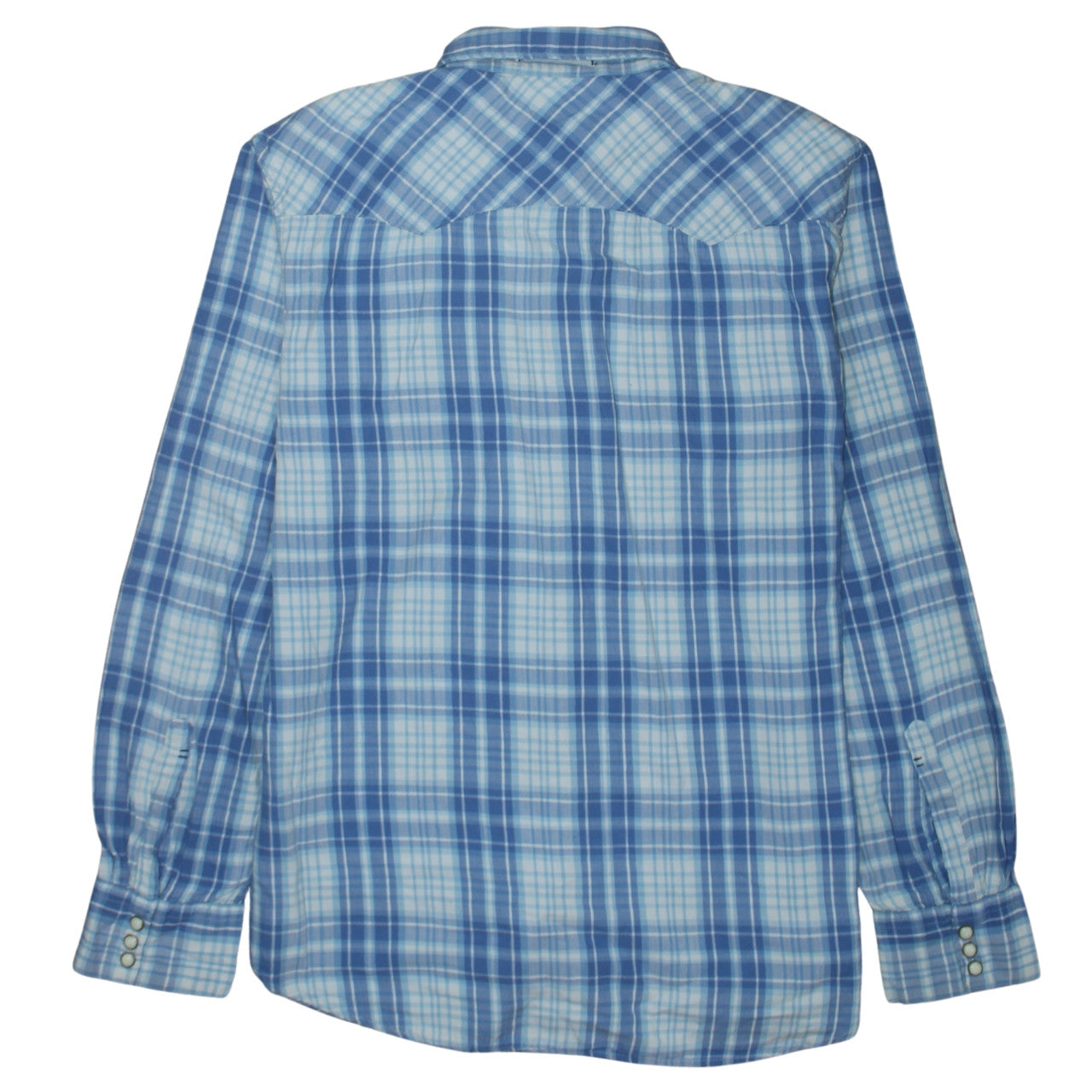 Levi's Men's Blue Plaid Slim Fit Long Sleeve Western Shirt XL