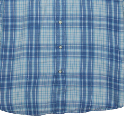 Levi's Men's Blue Plaid Slim Fit Long Sleeve Western Shirt XL