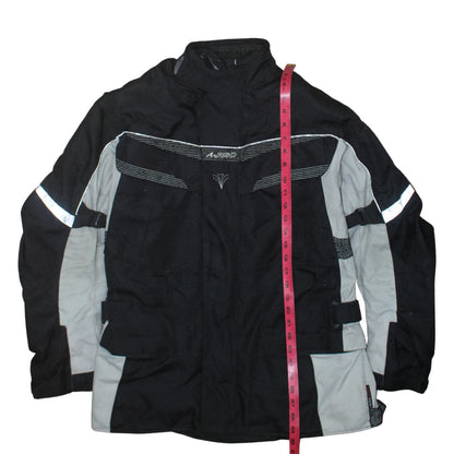 A-Pro Men's Black Motorcycle Jacket L Water Resistant Windproof