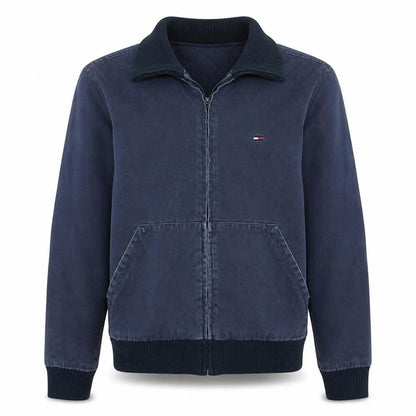 Tommy Hilfiger Mens Blue Bomber Jacket M Cotton Classic Style
