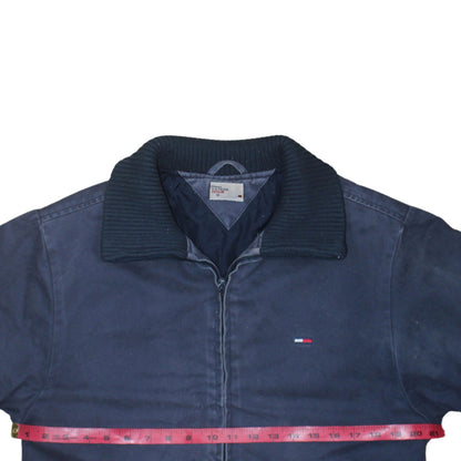 Tommy Hilfiger Mens Blue Bomber Jacket M Cotton Classic Style