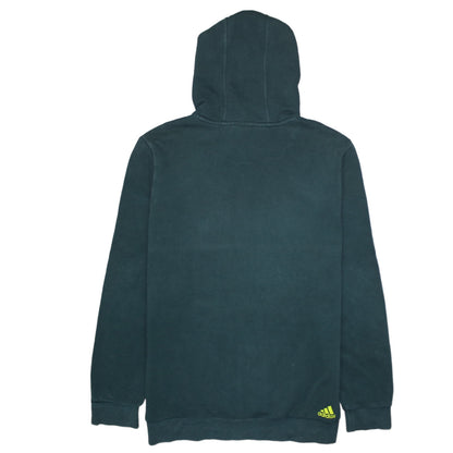 Adidas Boys Green Pullover Hoodie 15-16 Years Logo Print Sweatshirt