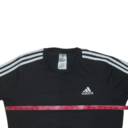 Adidas Men's Black Pullover Sweatshirt M Regular Fit Crew Neck