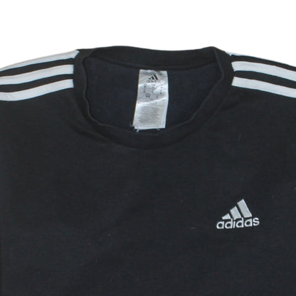 Adidas Men's Black Pullover Sweatshirt M Regular Fit Crew Neck